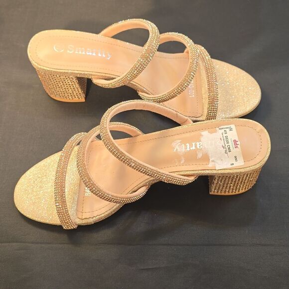 BRAND NEW SMARTY MULTI JEWEL STRAP WOMEN"S BLOCK HEEL SANDAL - Picture 8 of 15